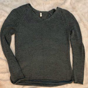 Wishlist Gray Ribbon Yarn Sweater